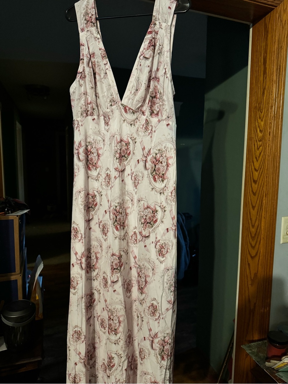 Selkie floral slip maxi dress